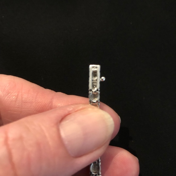 Ben Moss 10K White Gold 1 Carat Mined Diamond Tennis Bracelet - Picture 5 of 8